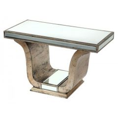 Mirrored Antique Silver Old Venetian Coffee Table