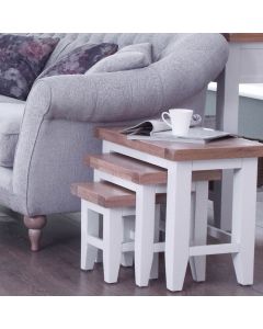 Newholme White Nest Of 3 Tables