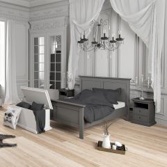 Paris 2 Drawer Bedside in White, Grey or Walnut