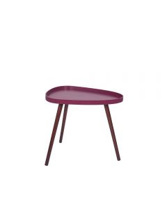Raspberry Pink and Pine Teardrop Side Table