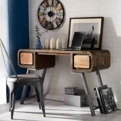 Reclaimed Iron and Wood Console Table/Desk