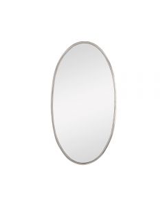 Sia Silver Metal Oval Wall Mirror