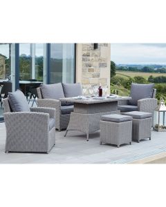 Slate Grey Barbados 2 Seater Relaxed Dining Set