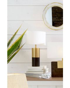 Pennington Wood and Gold Metal Table Lamp