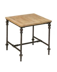 Industrial Fir Wood Side Table