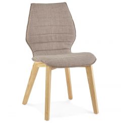 Bora Solid Ash Fabric Grey Chair