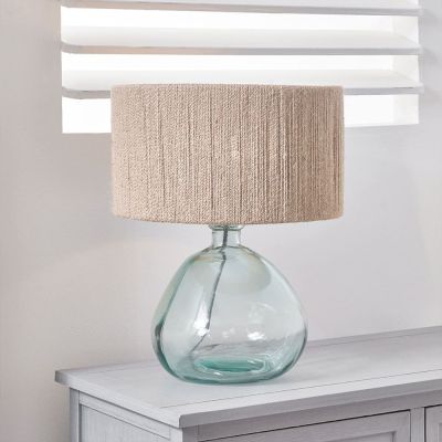 Alvira Organic Shape Recycled Glass Table Lamp - Base Only
