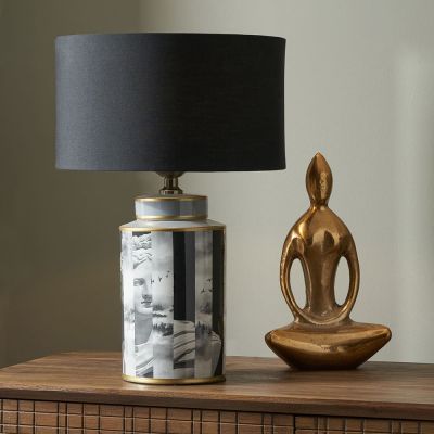 Black and White Photographic Design Table Lamp - Base Only