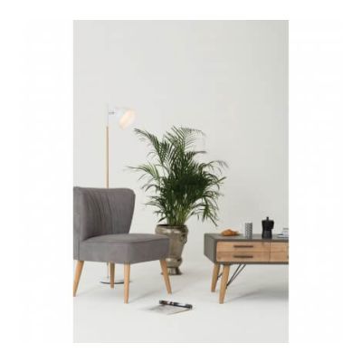 Byran Scandinavian White Wood Floor Lamp