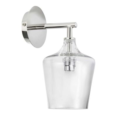Clear Glass and Metal Ockley Wall Light