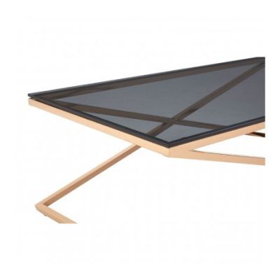 Criss Cross Gold Console Table