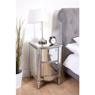 Elayna Mirrored Bedside Cabient