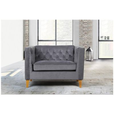 Velvet Grey Chair