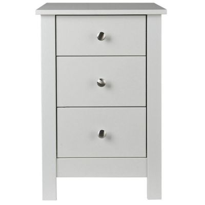 Florence 3 Drawer Bedside Cabinet - White