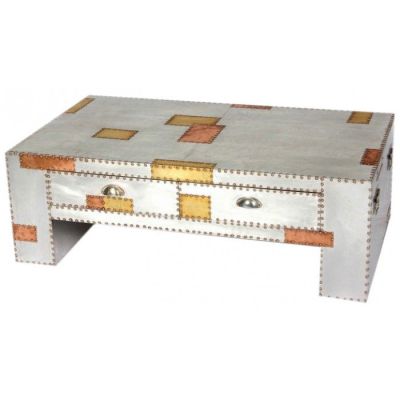 Russell Industrial Aluminium and Copper Coffee Table
