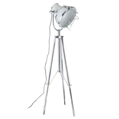 Industrial Style Tripod Floor Lamp - White