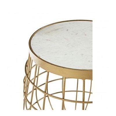 Kanpur Brass Basket Side Table