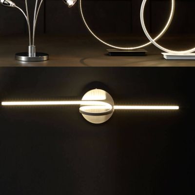 Langston Black LED Spiral Wall Light
