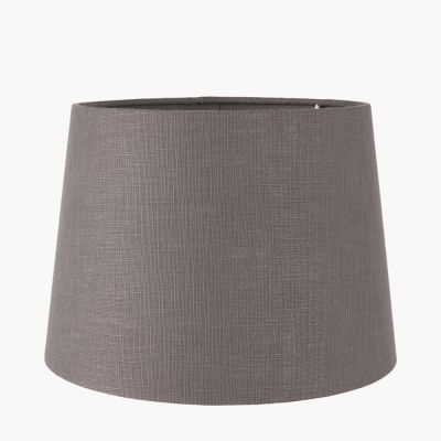 Lys 25cm Steel Grey Self Lined Linen Tapered Cylinder Shade