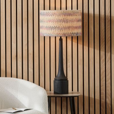 Marin Black Wood Tall Neck Table Lamp - Base Only