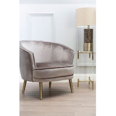 Milly Gold and Clear Side Table