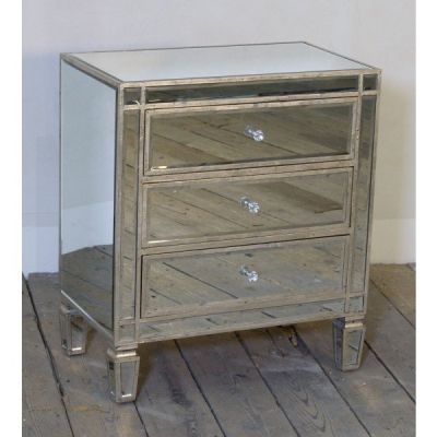 Mirrored Antique Small Venetian Chest