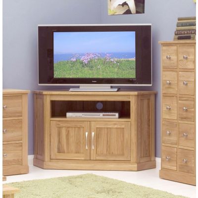 Modern Light Oak Corner Television Cabinet