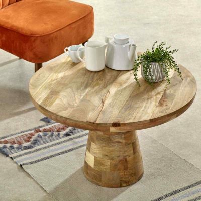 Murray Solid Wood Coffee Table Mushroom Style