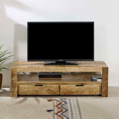 Murray Solid Wood Tv Stand With 2 Drawers