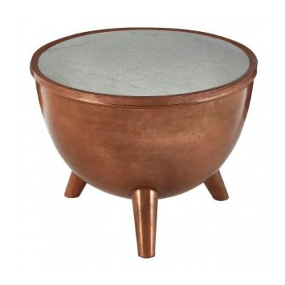 Nest Copper and Marble Side Table