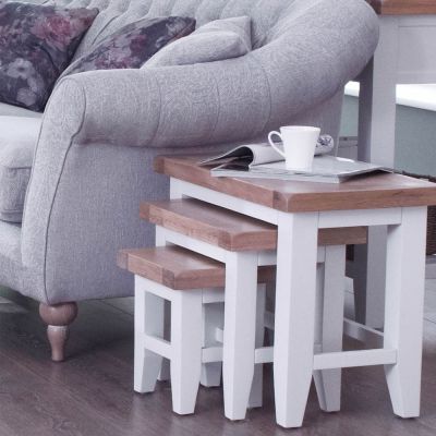 Newholme White Nest Of 3 Tables