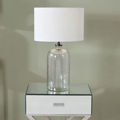 Ophelia Grey Bubble Glass Table Lamp