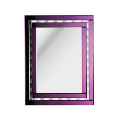Purple Edged Art Deco Mirror