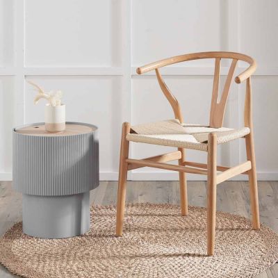 Quinn Natural Beech Wood and Natural Paper Rope Dining Chair