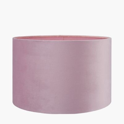Rene 30cm Blush Velvet Cylinder Shade