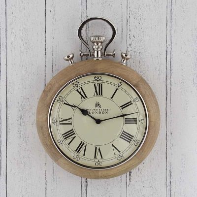 Retro Nickel Stopwatch Wall Clock
