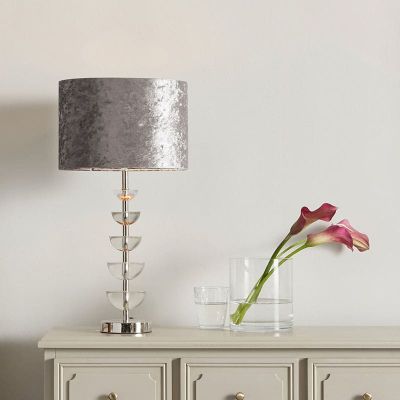 Rosa Glass and Silver Table Lamp - Base Only