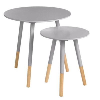 Scandinavian Inspired Set of Two Side Tables