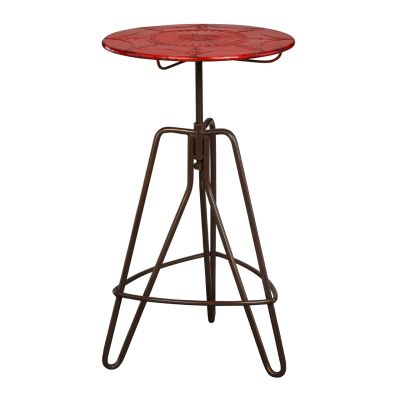 Small Round Artisan Table - Red