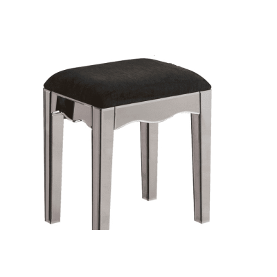 Smoked Mirrored Dressing Table Stool