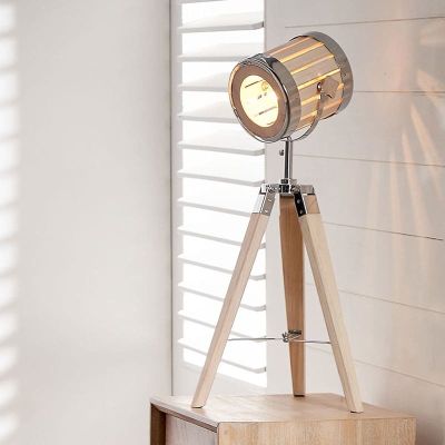 Staithes Natural & Silver Marine Tripod Table Lamp