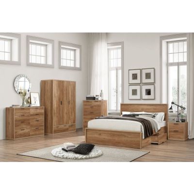 Stonehouse Rustic Effect King Size Bed Frame