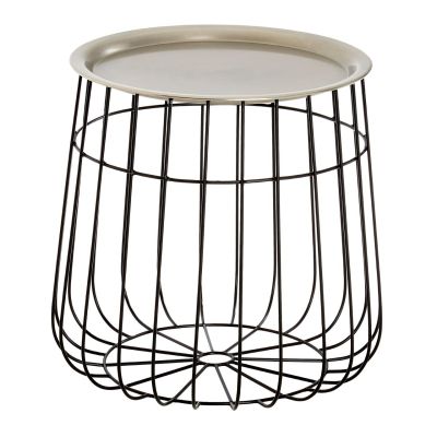Templar Silver Iron Wire Detail Side Table