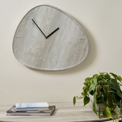 Tiffany Grey Oak Veneer Tear Wall Clock