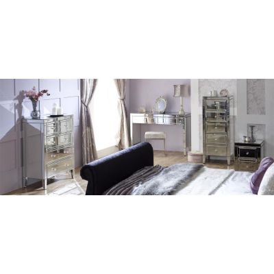 Turia Mirrored 2 Drawer Console Table