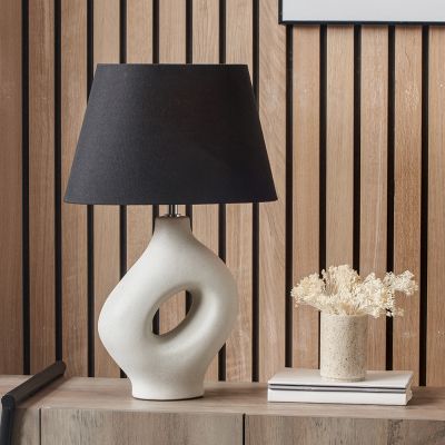 Ulla Monochrome Organic Ceramic Table Lamp 