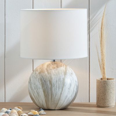 Viejo Grey Stone Effect Ceramic Table Lamp