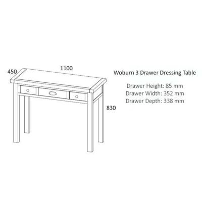 Woburn Oak Dressing Table