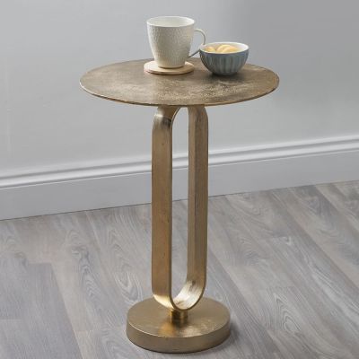 Zaneta Shiny Gold Metal Table