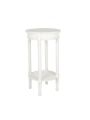 Beth Rustic White Pine Wood Round Accent Table